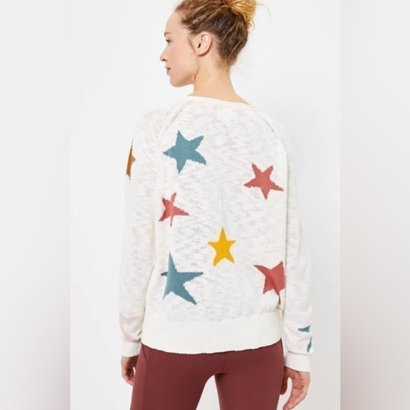 Lou & Grey Multicolor Intarsia Star Sweater Small - Picture 9 of 9